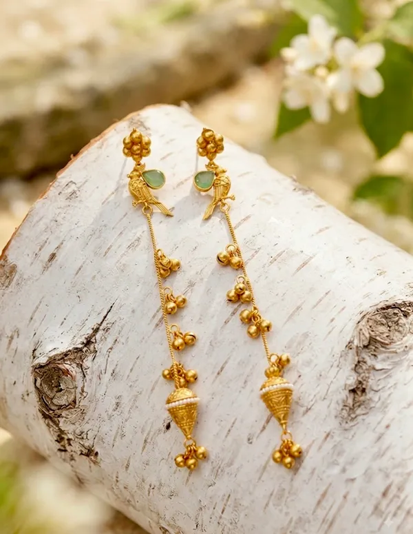 Gold_Brass_Parrot_Pearl_Halo_Dangler_Earrings_For_Women