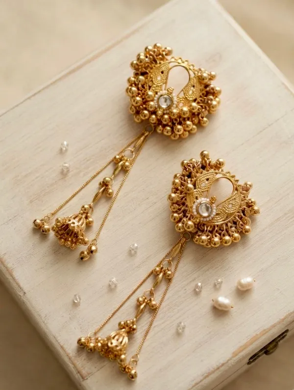 Golden_Dewdrop_KASHMIRI_Jhumkas