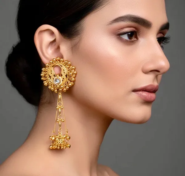 Gold_Brass_Kashmiri_Jhumka_Earrings_For_Women_Pack_Of_2
