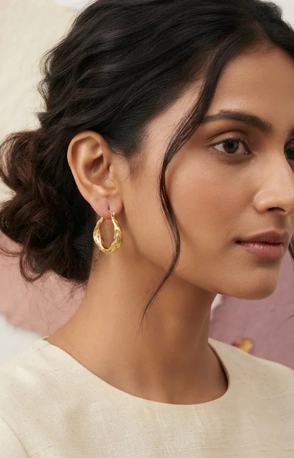 Gold_Brass_Wavy_Twist_Hoop_Earrings_For_Women_Pack_Of_4