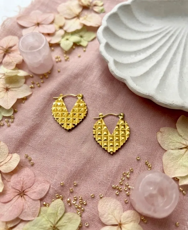 Gold_Brass_Heart_Lobe_Earrings_For_Women_Pack_Of_4