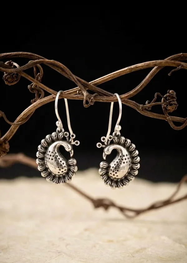 Silver_Black_Stainless_Steel_Caravan_Drop_Earrings_For_Women_Pack_Of_4