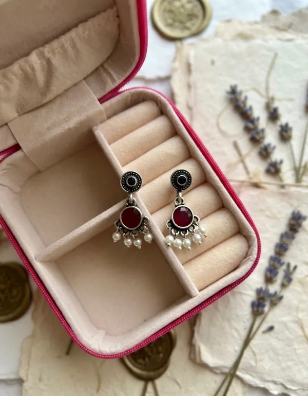 Red_Silver_Black_Stainless_Steel_Sona_Drop_Earrings_For_Women_Pack_Of_3