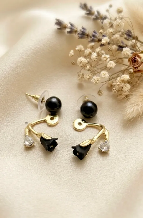 Gold_Black_Stainless_Steel_Rose_Earrings_For_Women_Pack_Of_4