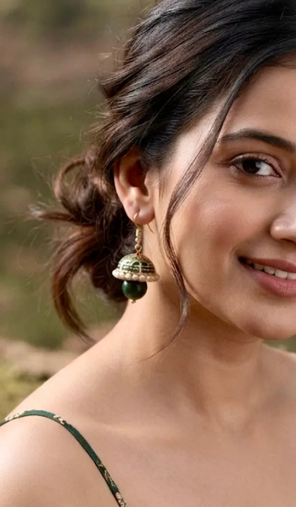 Green_Meenakari_Jhumkas