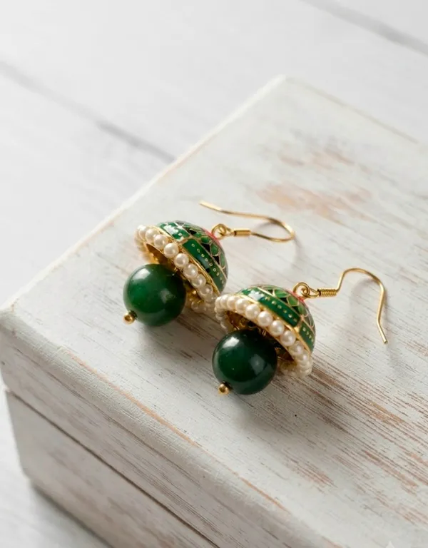 Green_Brass_Meenakari_Jhumka_Earrings_For_Women_Pack_Of_4