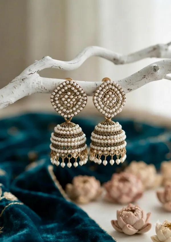 Pearl-Studded_Gold_Jhumkas