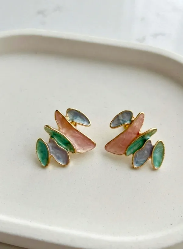 Abstract_Multi-Tier_Pastel_Enamel_Stud