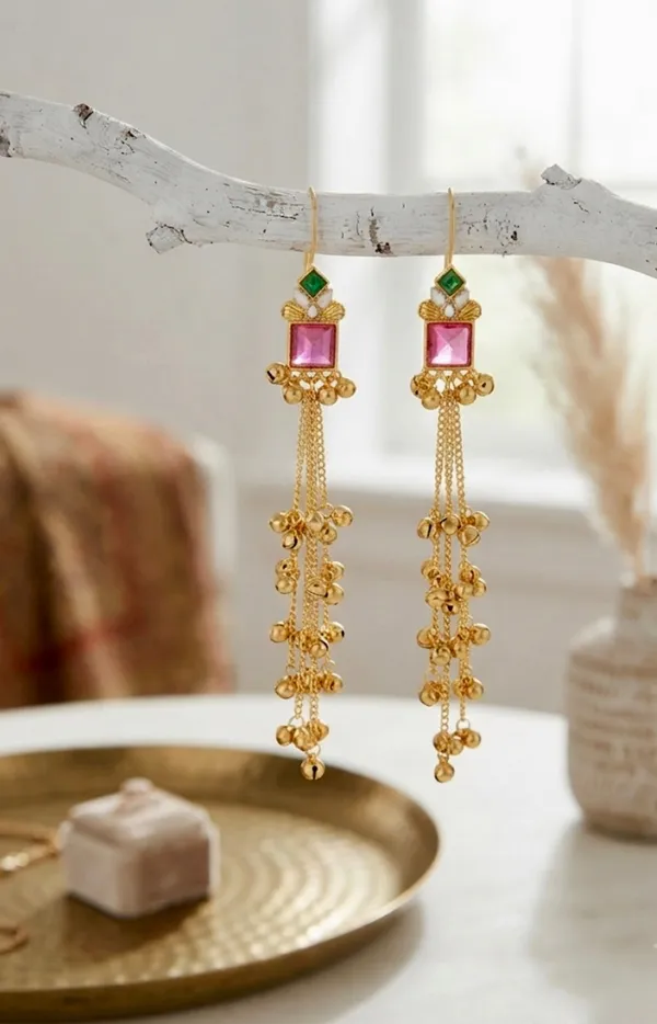 Gold_Stainless_Steel_Ghungroo_Kashmiri_Dangler_Earrings_For_Women_Pack_Of_2