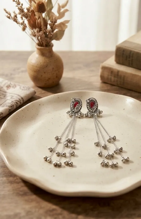 Silver_Stainless_Steel_Oxidized_Kashmiri_Shoulder_Duster_Earrings_For_Women_Pack_Of_2