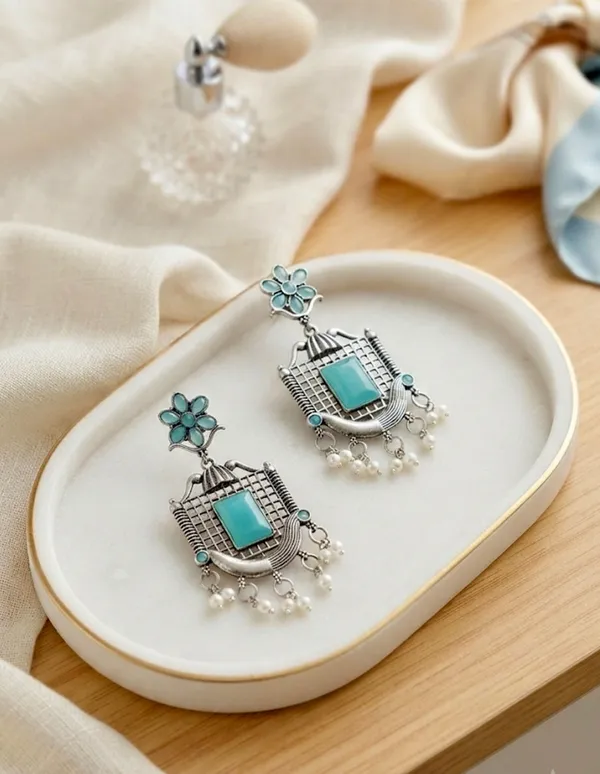Firoza_Floral_Jhalar_Dangler