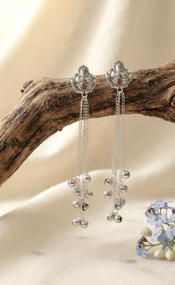 Silver_Stainless_Steel_Long_Chain_Ghungroo_Bell_Dangler_Earrings_For_Women_Pack_Of_2