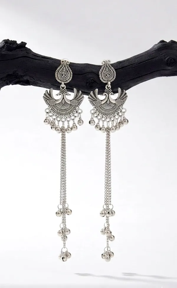 Silver_Stainless_Steel_Oxidized_Peacock_Motif_Kashmiri_Earrings_For_Women_Pack_Of_2