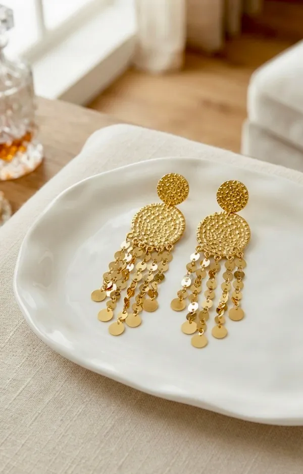 Gold_Stainless_Steel_Coin_Tassel_Earrings_For_Women_Pack_Of_2