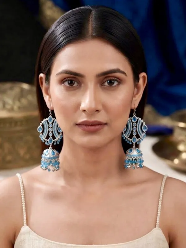 MEHRU_Viral_Blue_Long_Jhumka