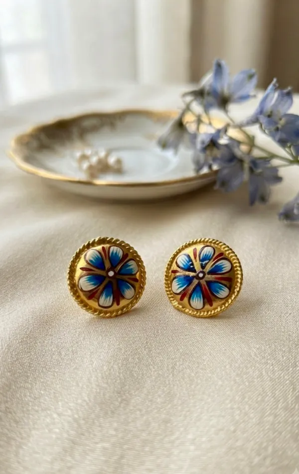 Brass__Blue_Studs