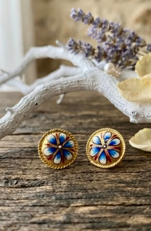 Brass__Blue_Studs