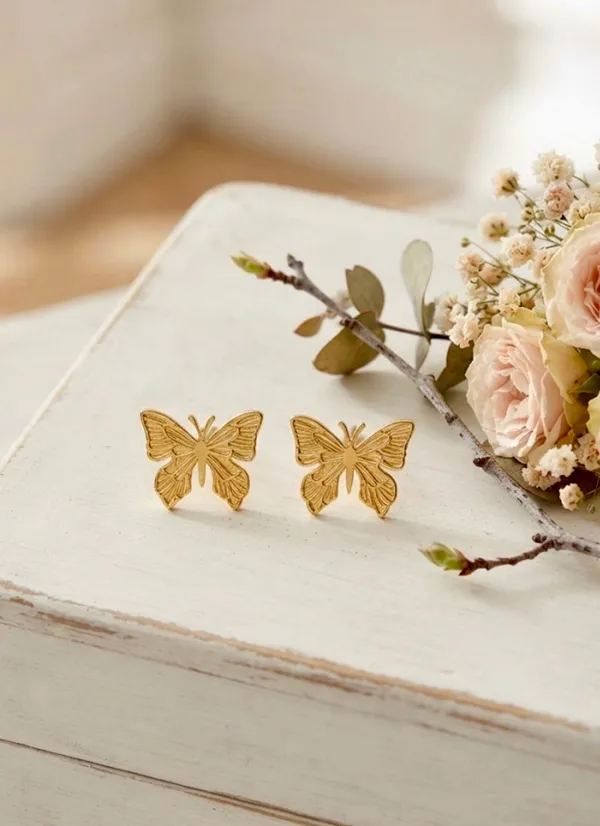 Gold_Brass_Butterfly_Wing_Stud_Earrings_For_Women_Pack_Of_3