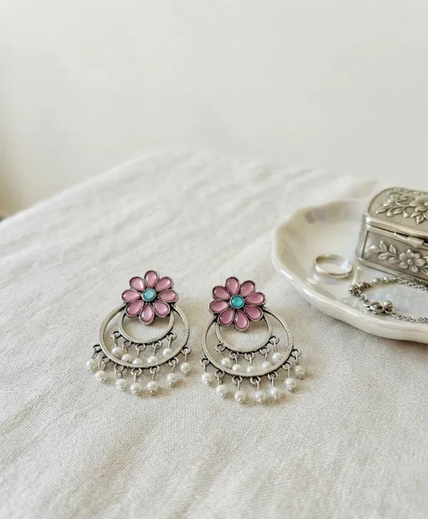 Silver_Alloy_Oxidized_Pink_Floral_Chandbali_Dangler_Earrings_For_Women_Pack_Of_3