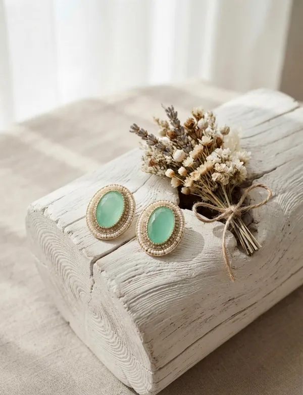 Green_Alloy_Pearl_Oval_Stud_Earrings_For_Women_Pack_Of_2