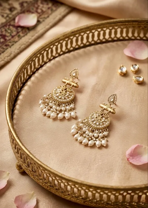 "_Maharani_"_Floral_Kundan_Chandbalis