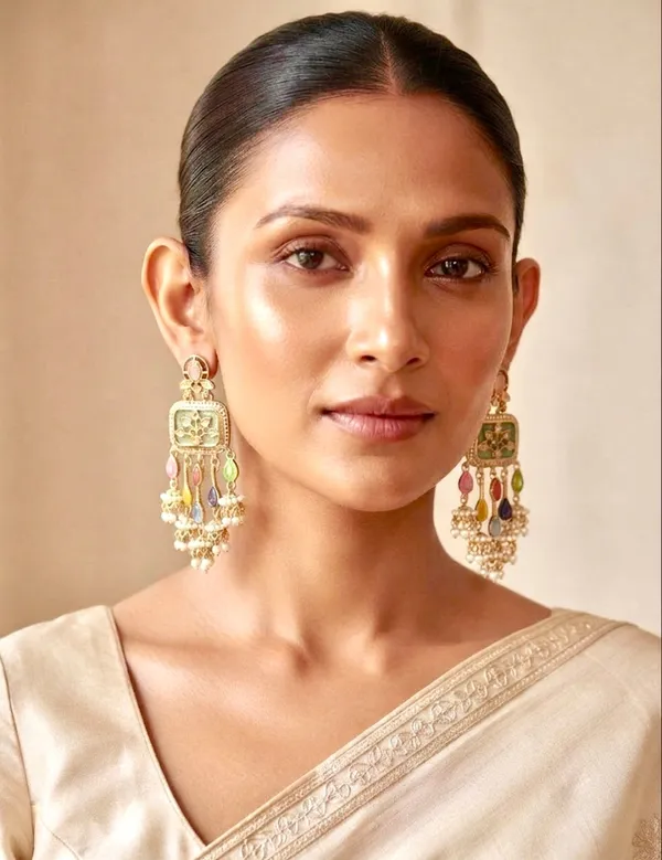 "_Vrishika_"_Multicolor_Bead_Chandelier_Drops