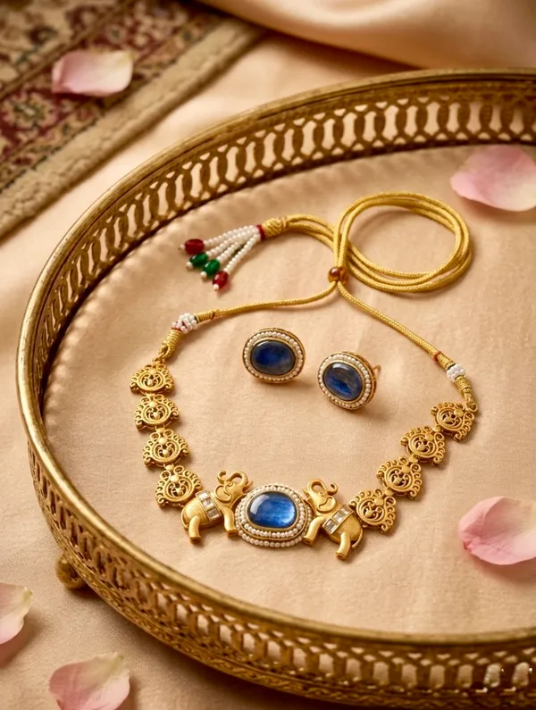 The_Gajraja_Royal_Blue_Lapis_&_Elephant_Motif_Choker_Set
