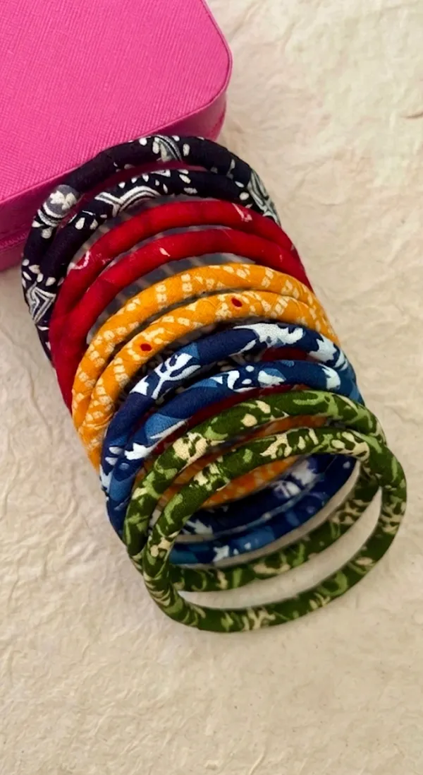 Multicolor_Cotton_Bandhani_Bangle_Bracelet_For_Women