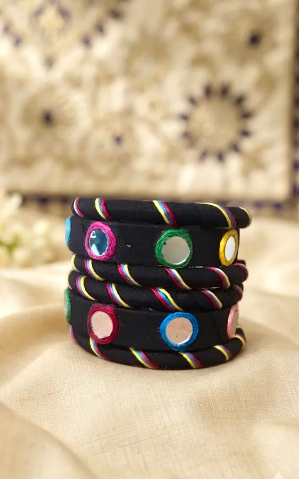 Black_Cotton_Navratan_Bangle_For_Women