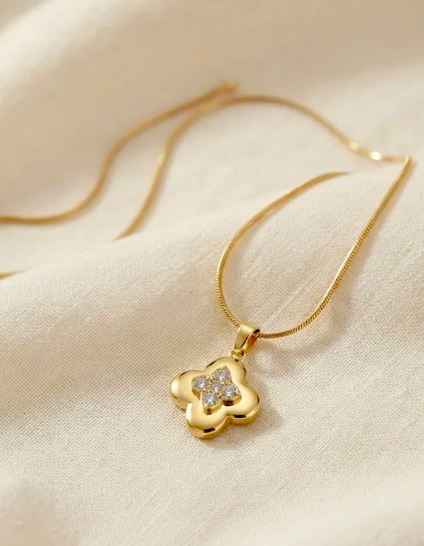 Golden_Stainless_Steel_Flower_Ad_Studded_Pendant_For_Women