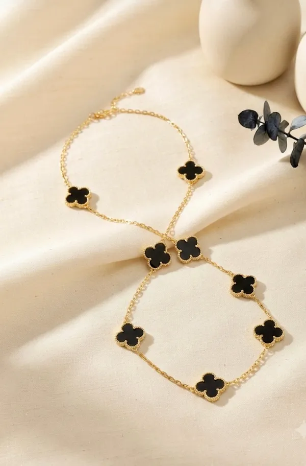 Guilloché_Clover_Antitarnish_Necklace