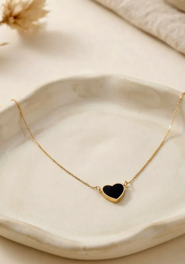 Black_Stainless_Steel_Enamel_Heart_Herringbone_Pendant_Necklace_For_Women_Pack_Of_2