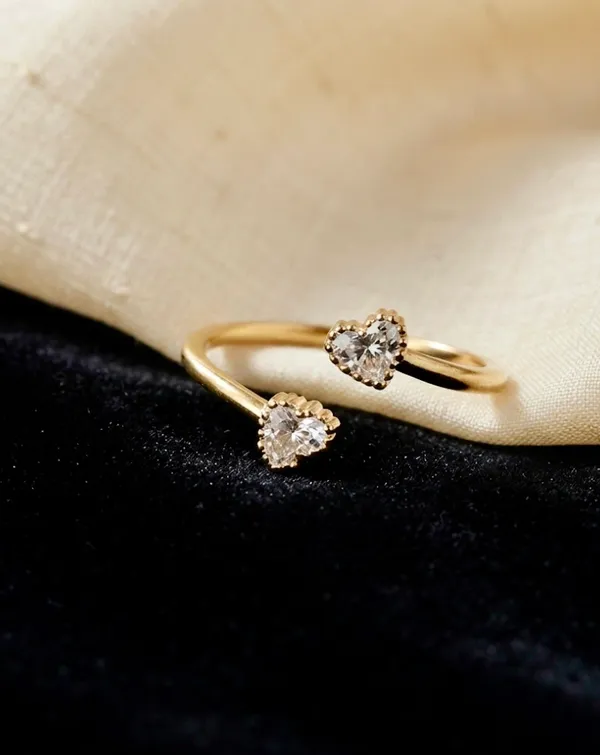 Gold_Brass_Duet_Heart_Ring_For_Women_Pack_Of_4