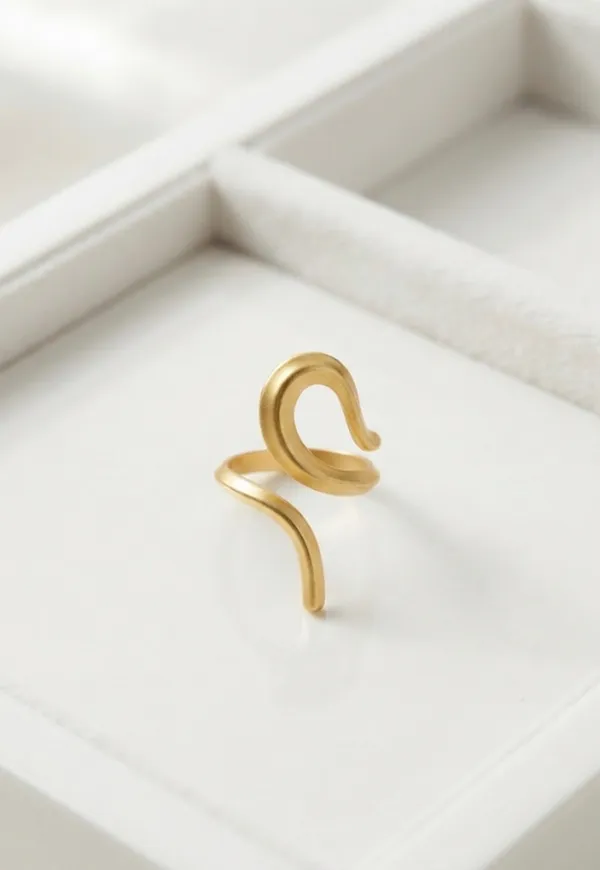 Gold_Brass_Squiggle_Ring_For_Women_Pack_Of_2