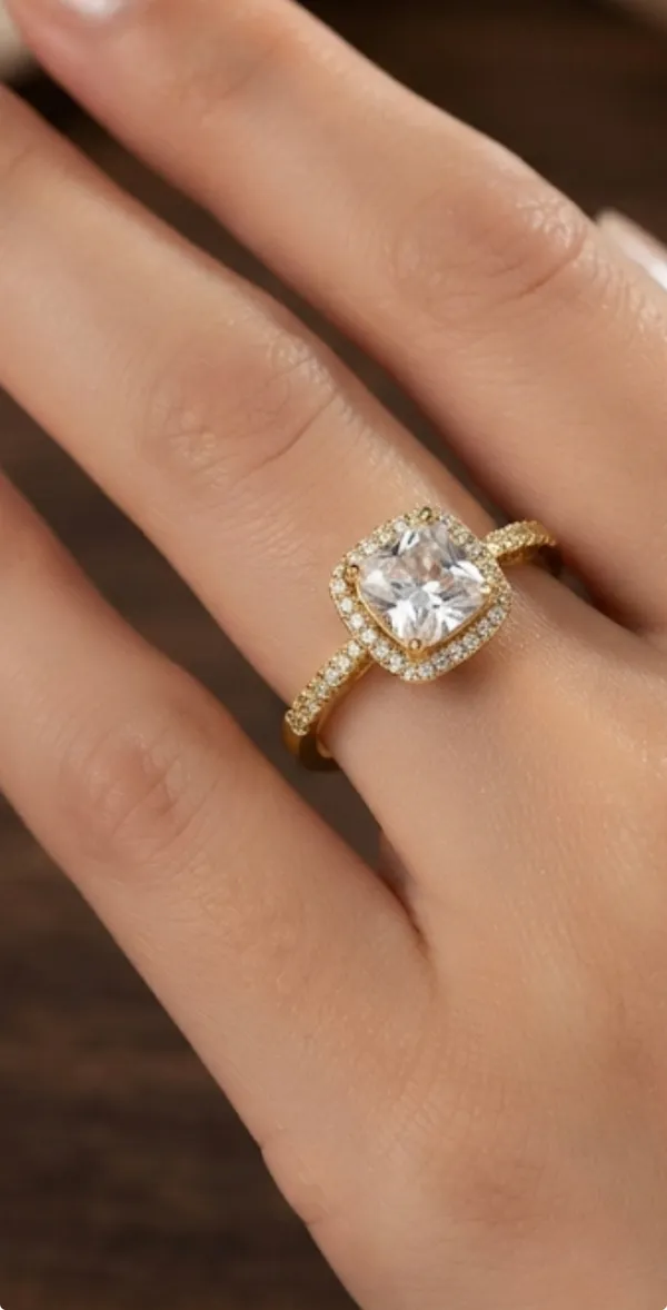 Gold_Brass_Cushion_Cut_Halo_Engagement_Ring_For_Women_Pack_Of_2