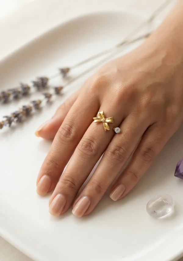 Gold_Brass_Bow_Solitaire_Bypass_Ring_For_Women_Pack_Of_2