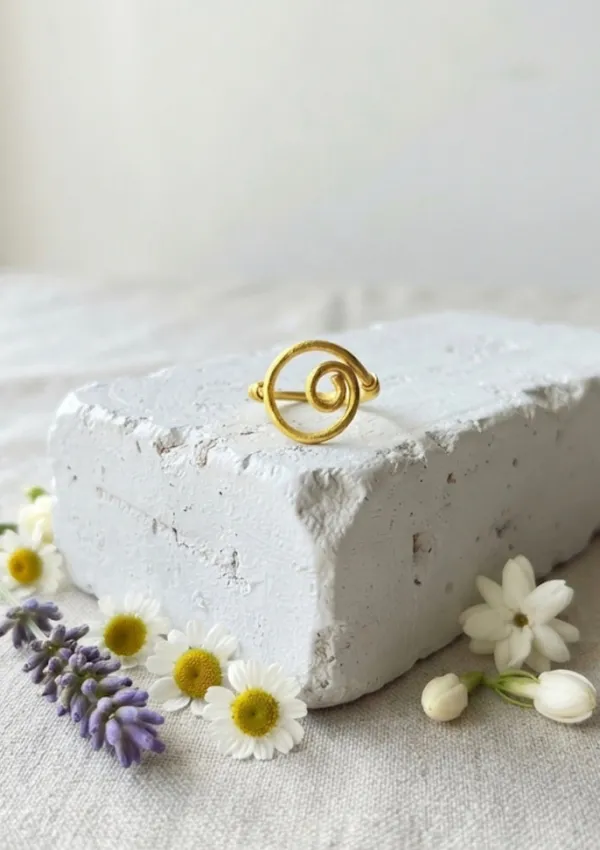 Gold_Brass_Curl_Handmade_Ring_For_Women_Pack_Of_2