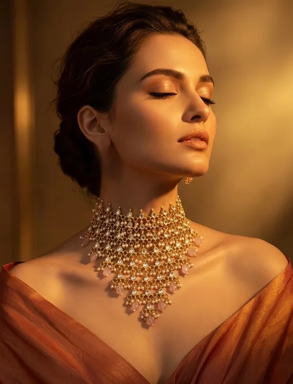 The_Meera_Pastel_Pink_Kundan_Mesh_Hasli_Set