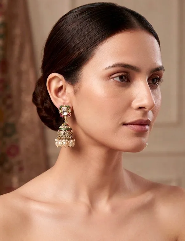 "_Antara_"_Kundan_and_Multi-Strand_Seed_Pearl_Choker_Necklace