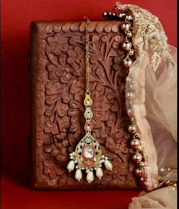 "_Antara_"_Kundan_and_Multi-Strand_Seed_Pearl_Choker_Necklace