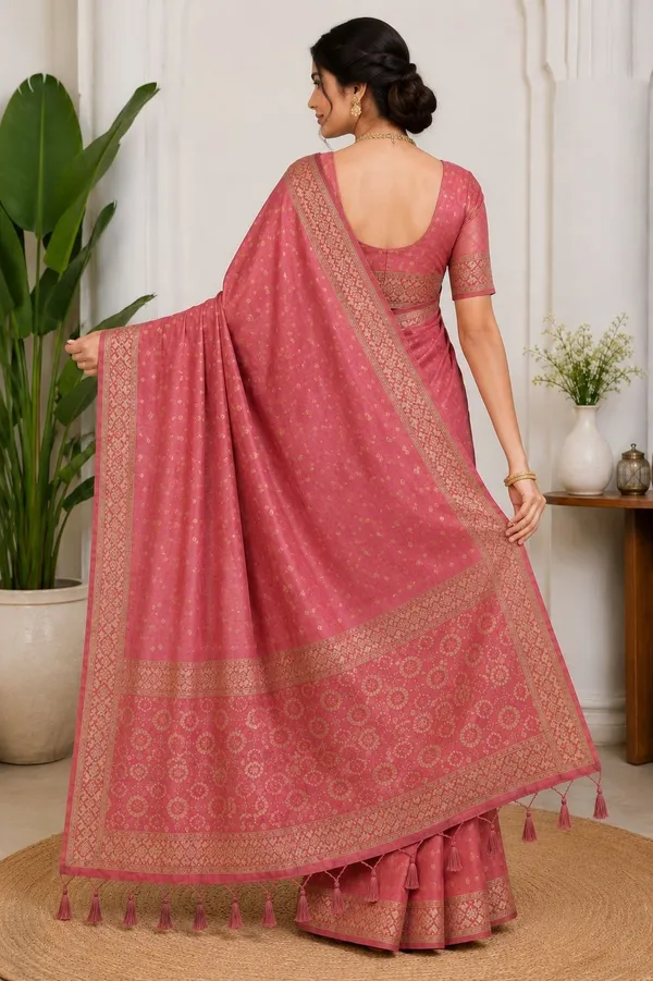 KHODAL_TRENDZ_Woven,_Self_Design_Daily_Wear_Pure_Cotton_Saree_(Pink)