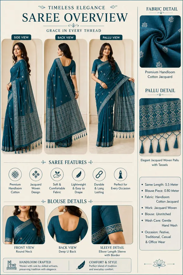 KHODAL_TREND_Woven,_Self_Design_Jamdani_Cotton_Blend_Saree_(Blue)