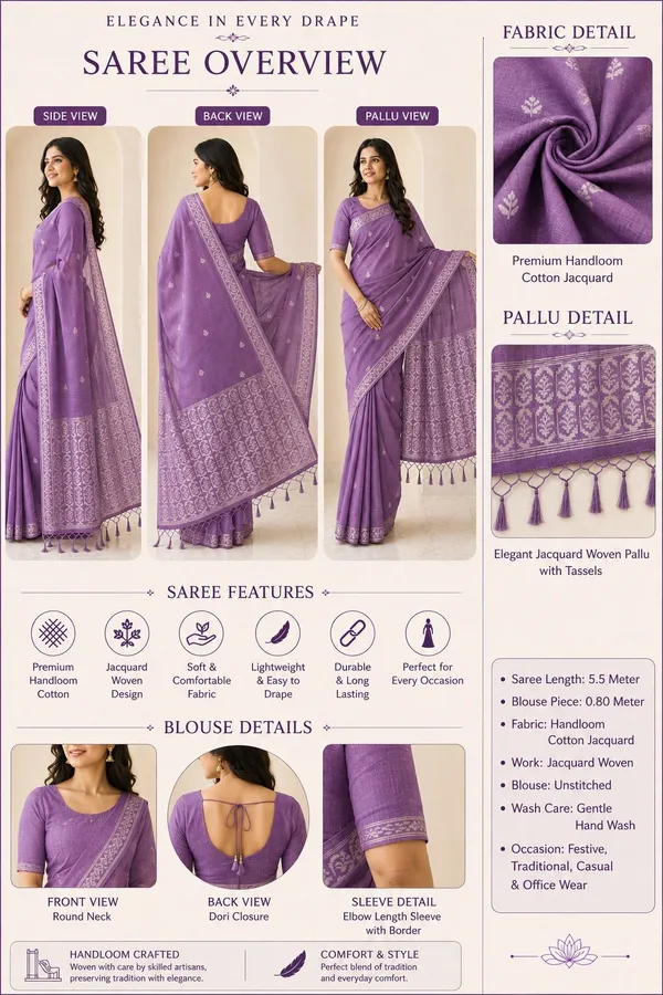 KHODAL_TREND_Woven,_Self_Design_Jamdani_Cotton_Blend_Saree_(Purple)