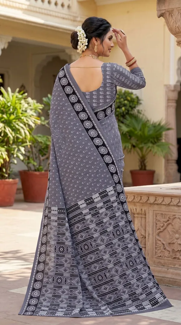 khodal_Printed_Daily_Wear_Mulmul_Saree_(Grey)