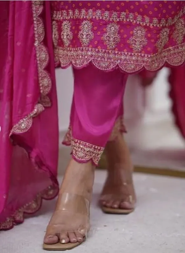 khodal_Embroidered_Kurta,_Trouser/Pant_&_Dupatta_Set_()