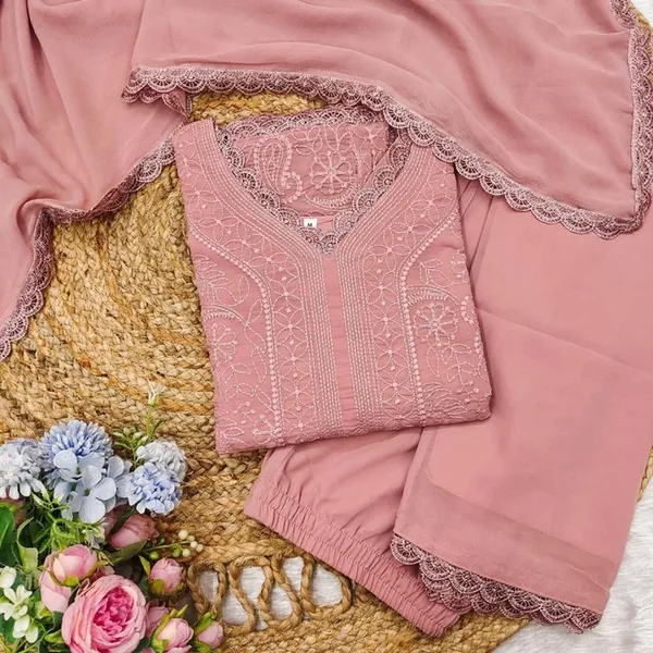 khodal_Embroidered_Kurta,_Palazzo_&_Dupatta_Set_()