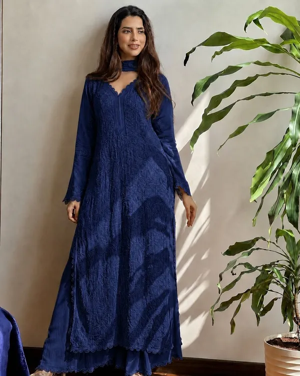 khodal_Embroidered_Kurta,_Palazzo_&_Dupatta_Set_()
