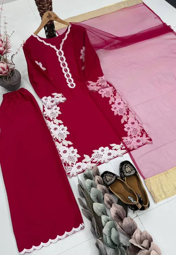 khodal_Embroidered_Kurta,_Palazzo_&_Dupatta_Set_()