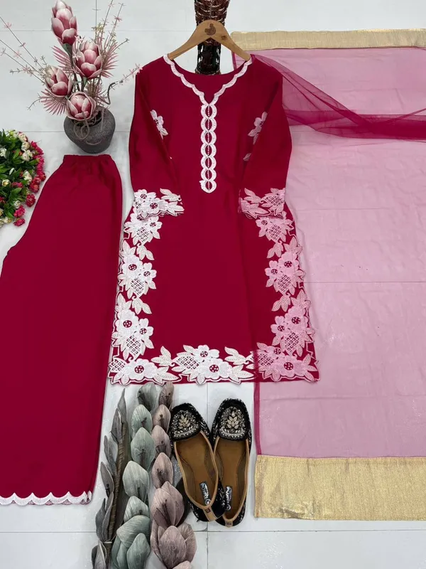 khodal_Embroidered_Kurta,_Palazzo_&_Dupatta_Set_()