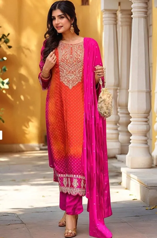 KHODAL_TRENDZ_Embroidered_Kurta,_Trouser/Pant_&_Dupatta_Set_()